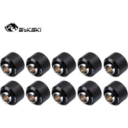 10pcs Bykski 10x13/10x16/13x19mm Hose Soft Tube Hand Compression Fittings For Hot Mining Graphics Card Water Cooling Building