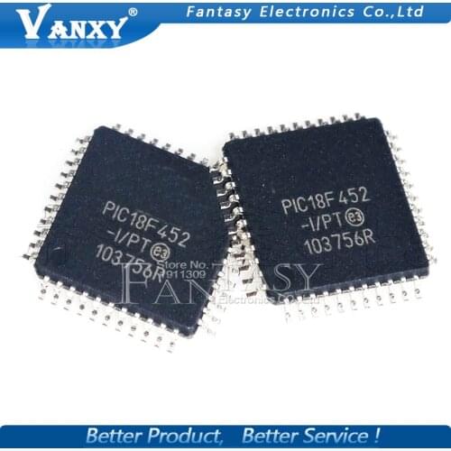 5pcs PIC18F452 PIC18F452-I/PT TQFP44 High-Performance, Enhanced Flash Microcontrollers with 10-Bit A/D