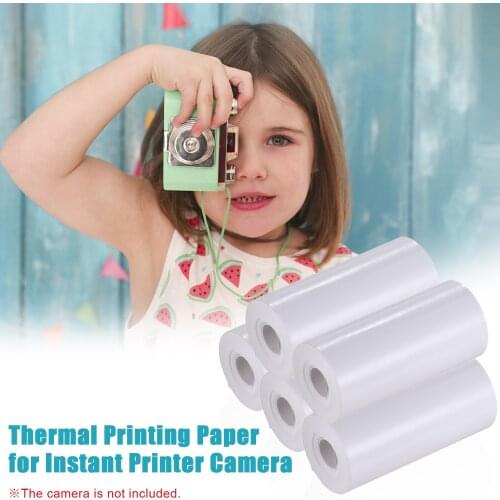 5PCS Thermal Printing Paper Photo Print Paper Rolls for Kids Instant Print Camera
