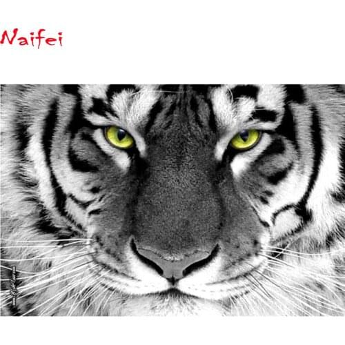 Diy Diamond Painting Full Square Round Drill 5D Animal King Tiger Home Decor Wall Art Embroidery Cross Stitch
