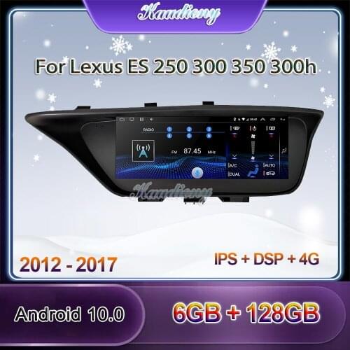 Kaudiony 10.25" Android 10.0 Car Radio For Lexus ES ES300 ES250 ES350 ES300h Car DVD Player Auto GPS Navigation DSP 4G 2012-2017