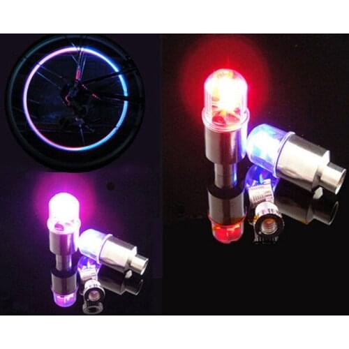 Car Lights Neon Lights Color Tyre Wheel Valve Cap Light Air Cover Tire Rim Valve Wheel Stem LED Lamp Flash Car Tire Valve 2Pcs