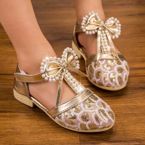 Summer Girls Performance Sandals Fashion Bowtie Soft Bottom Breathable Wrapping Toe Shoes For Toddler & Princess Size 21-36