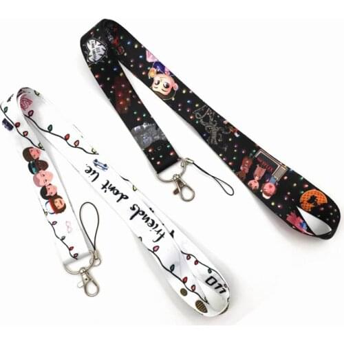 Stranger Things TV Keychain Lanyards Id Badge Holder ID Card Pass Mobile Phone USB Badge Holder Key Straps Neck lanyard