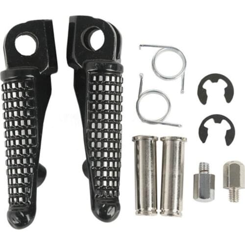 Black Footrest Foot Pegs Front for Kawasaki Ninja ZX10R 2004-2013 ER6F ER6N 2009 - 2013 ZX6R ZX-6R 2003 - 2013 ZX9R 1998 - 2003