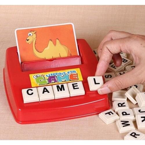 Kids Toys Words Cards Toys Learn English Word Game Montessori Word Machine Alphabet Puzzle Alphabet Letters Card Literacy