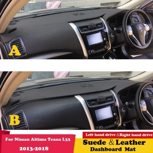 For Nissan Altima Teana L33 2013-2018 Leather Dashmat Dashboard Cover Sunshade Carpet Dash Mat Car-Styling Accessories Suede