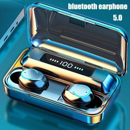 F9-9 TWS Wireless Headphone Touch Control LED Display 5.0 BT Earphones 2200mAh Power Bank wireless BT earphone