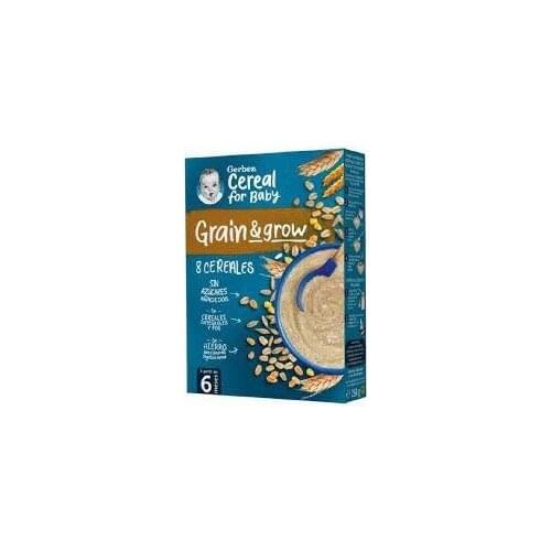 GERBER - GRAIN & GROW PAPILLA 8 CEREALES (250 G) + 6 MESES