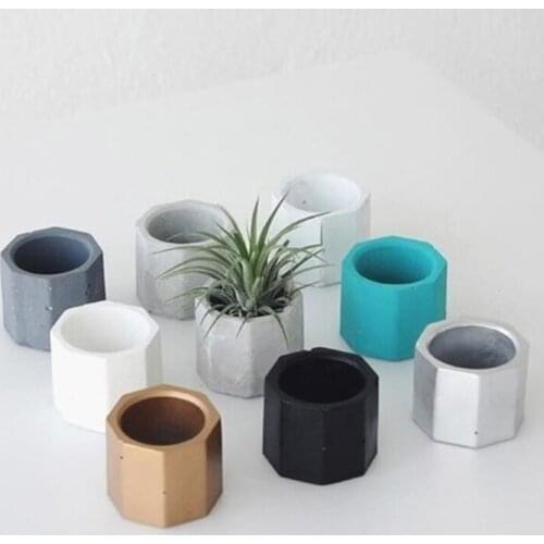 Creative Geometric Silicone Mold Concrete Flower Pot Vase Mould Office Decoration DIY Clay Cementsilica Silicone Mold