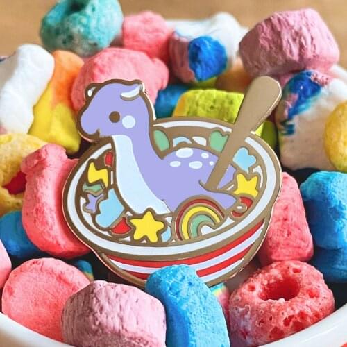 Cute Funny Cartoon AnimeMonster Oatmeal Bowl Enamel Brooch Pin Backpack Hat Bag Collar Lapel Pins Badges Fashion Accessories
