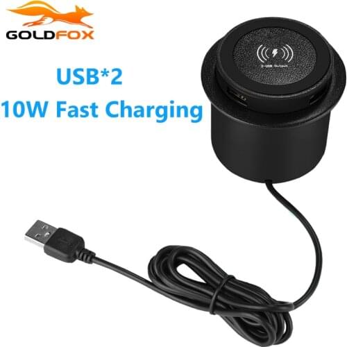 Desktop Embedded Wireless Charger for iPhone 12 11 SE2 10W Fast Charging for Samsung S8 S9 Plus Note20 10 USB Phone Charger