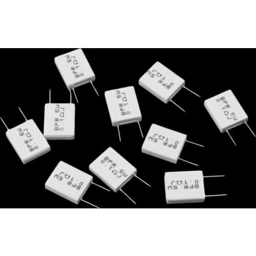10 pcs 0.1R 5 W 5% Cement Resistor 0.1Ohm Non-Inductive Resistor BPR56