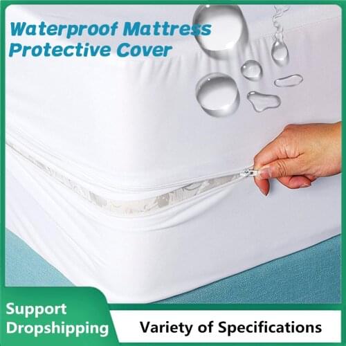 2021 New Six Sides Waterproof Dustproof Anti-Fouling Mattress Protective Cover Solid Color and a Variety of Specifications