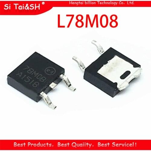 10PCS 7808 78M08 TO252 L78M08CDT L78M08 three regulator TO-252 SMD new and original