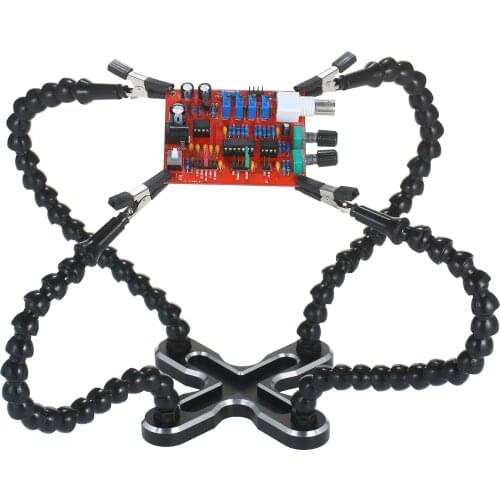 Soldering Station Welding Repair Third Hand Multifunctional Welding Tool PCB Holder Flexible 4 Arm Alloy Stand