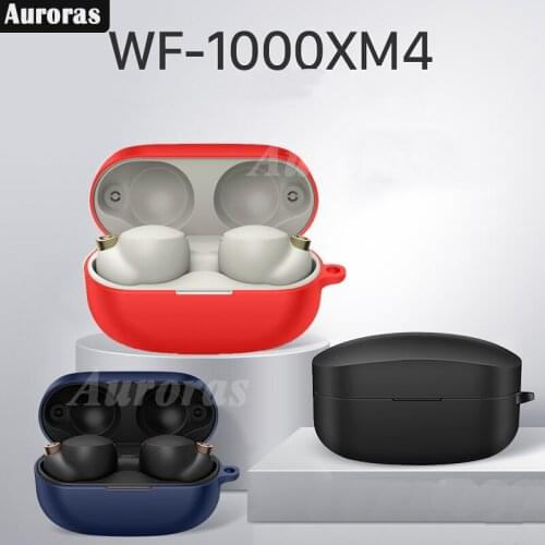 Auroras For Sony WF-1000XM4 Case Liquid Silicone Shockproof Headphone Accessories Protector Case For WF-1000XM4 Cover