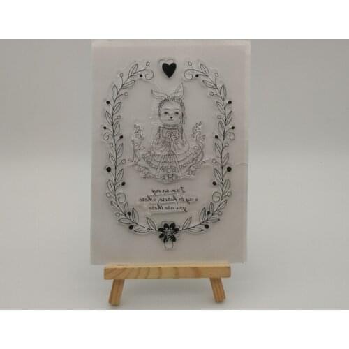 Rabbit transparent Silicone stencil for DIY Scrapbooking photo album decorative sheets