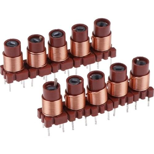 10Pcs Adjustable High-Frequency Ferrite Core Inductor Coil 12T 0.6uh-1.7uh Adjustable Inductor Magnetic core wound inductor
