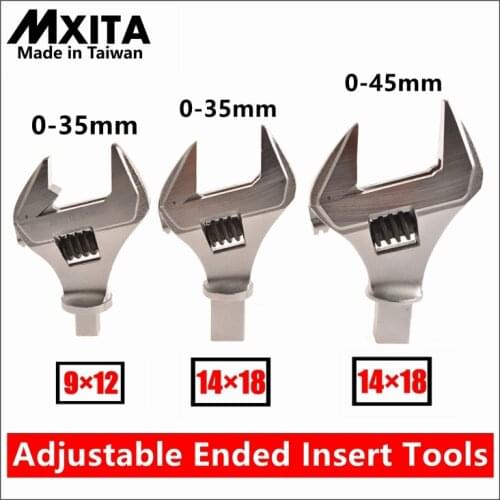 MXITA Adjustable Insert Ended head Torque Wrench Interchangeable Torque Wrench Hand Spanner 9X12 14X18