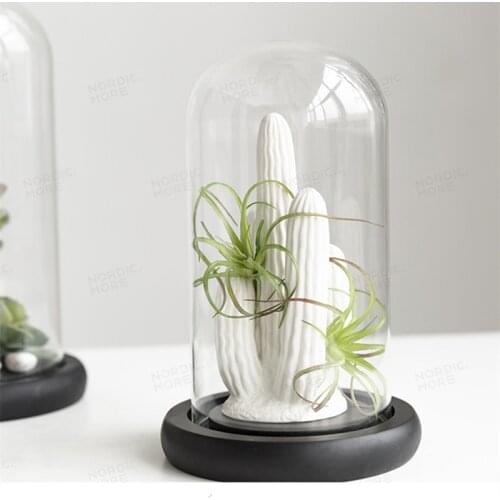 15*30cm Black Base Glass Dome Vase Home Decoration Diameter=15cm Height=30cm Glass Dome Friend Gift Wedding Decoration