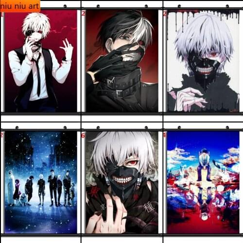 Tokyo Ghoul Anime Diamond Painting Diamond Inlaid Diamond Mosaic Diamond Embroidery Cross Stitch Kits Home Decor