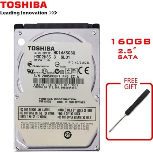 TOSHIBA Brand 160GB 2.5" SATA2 Laptop Notebook Internal 160G HDD Hard Disk Drive 100MB/s 2/8mb 5400-7200RPM disco duro interno