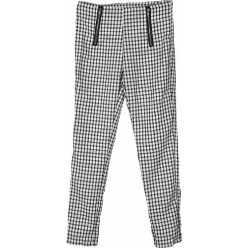 Women Lady Fashion Plaid Check Skinny Casual Pencil Pants Leggings Long Pants Pencil Trousers