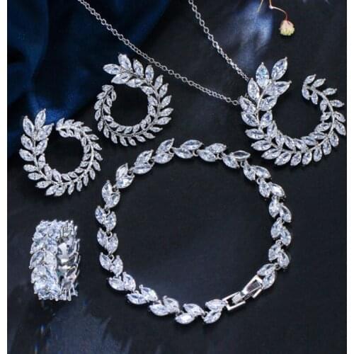 Zlxgirl Bridal jewelry Sets metal AAA cubic zircon womens jewelry sets Metal copper Pendant with earring accessory sets