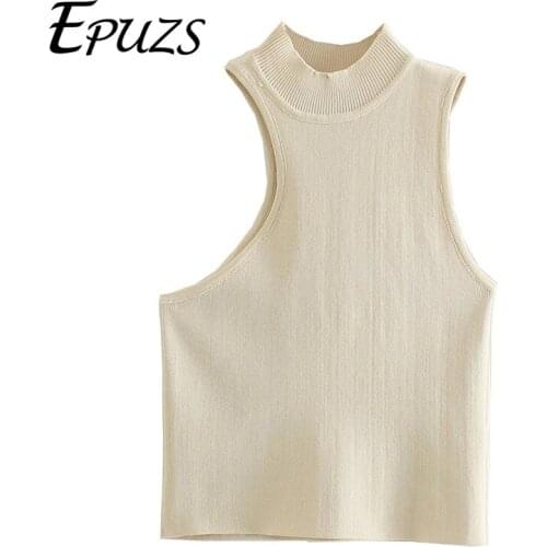 Sexy off shoulder Vest sweater women tops vintage Knitted sweater Streetwear women sweater 2021