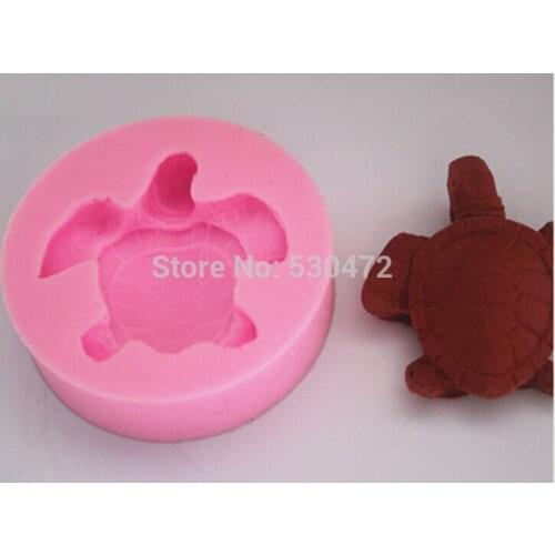 1 pcs Little Turtle shape Silicone Cake chocolate mold handemade soap mould kitchenTools