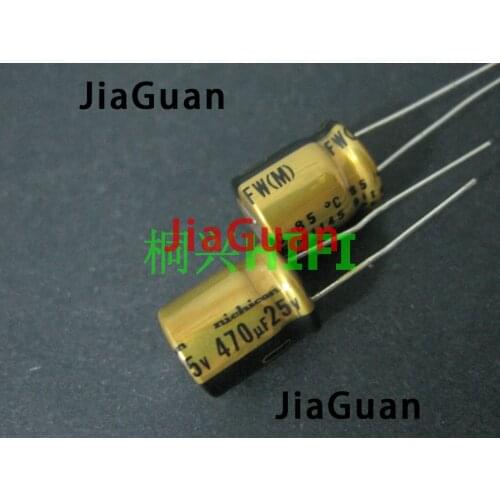 20pcs NEW NICHICON FW 470UF 25V 10X12.5MM audio 470uf/25v Electrolytic Capacitor 25V470uF filter amplifier 25v 470uf