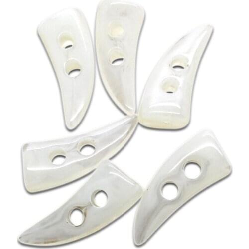 50Pcs White Horn Buttons Sewing Button for Garment Crafts Scrapbooking Horn Button for Kids DIY Accessory Resin Sewing Buttons