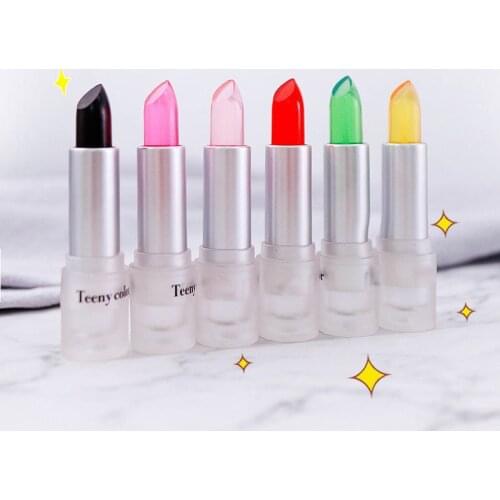 6 Colors Lip Balm Cube Jelly Color Changing Lipstick Long Lasting Moisturizing Transparent Lips Makeup Cosmetics TSLM1