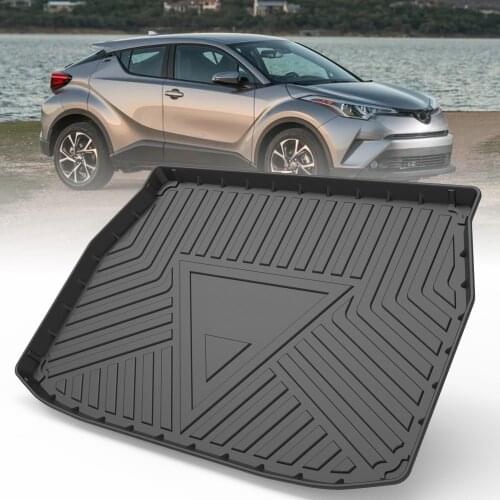 Muchkey TPE Trunk Mat For Toyota C-HR 2018 2019 2020 Car Waterproof Non-Slip Custom Rubber 3D Cargo Liner Accessories