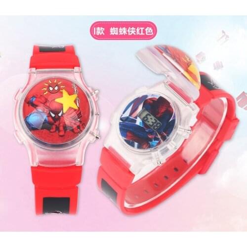 2020 Automobile General Mobilization Fashion Silicon Tape Luminous Watch Children Cartoon Watch Flashing Boy Electronic Watch