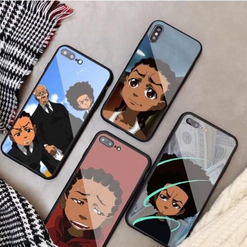 The boondocks Tempered Glass Phone Case For iphone 12 11 Pro Max 5 6 7 8 PLUS X XS XR XSMax Shell