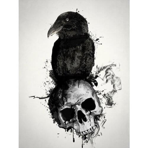 Black Crow Skull Diamond Painting Halloween Animal Round Full Drill Nouveaute DIY Needlework Mosaic Embroidery 5D Cross Stitch