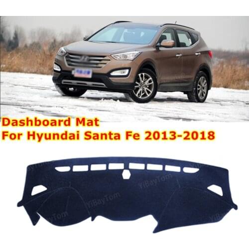 For Hyundai Santa Fe 2013-2018 DM IX45 Anti-Slip Mat Sunshade Dashmat Protect Carpet Dashboard Cover Pad Accessories