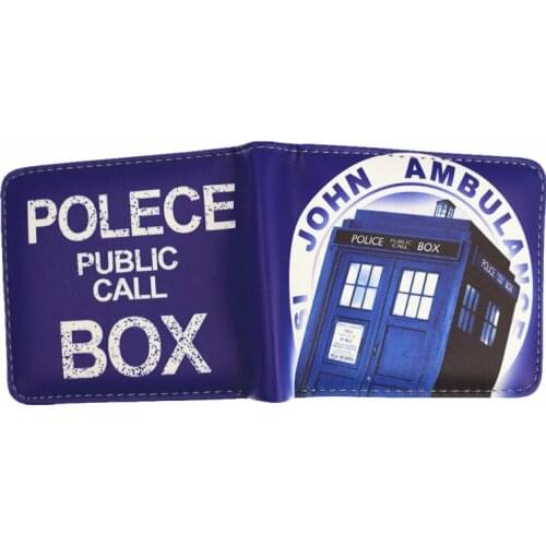 Doctor Who PU Leather Wallets Short Purse Whit Coin Pocket Credit Card Photo