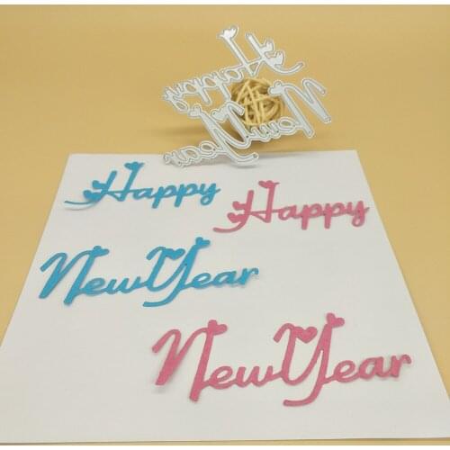 Christmas and Happy New Year Metal Cutting Mold Scrapbook Album Decoration DIY Handmade Art