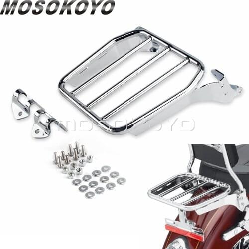 Chrome Motorcycle Sissy Bar Sport Rear Luggage Rack For Harley Softail Slim Street Bob Deluxe Heritage Classic 114 FLHCS 18-21