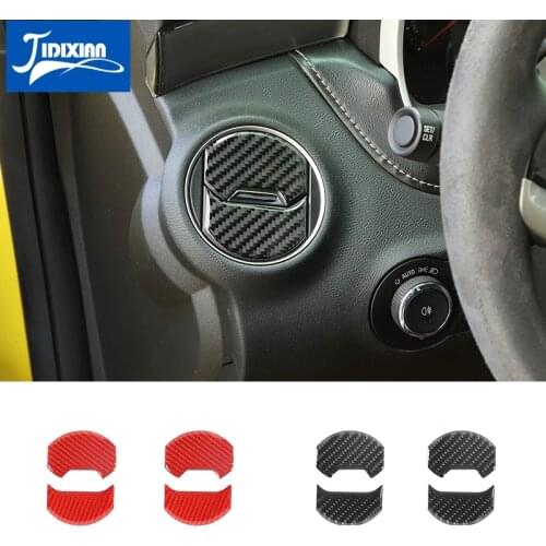 JIDIXIAN Soft Carbon Fiber Car Air Conditioner Vent Outlet Decor Sticker for Chevrolet Camaro 2012-2015 Interior Accessories