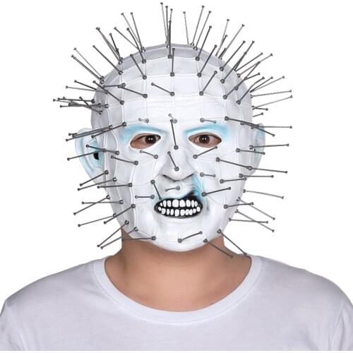 Terror Movie Hellraiser Mask Halloween Party Cosplay Infernal Nail Ghost Costume Props Horror Devil