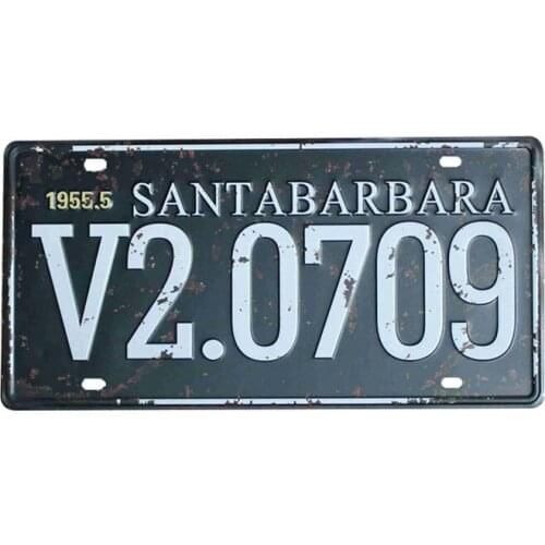 Vintage Car License Metal Plate USA CALIFORNIA SUBLIME Wall Art Craft Vintage Iron Painting For Bar Cafe Garage Decor Picture