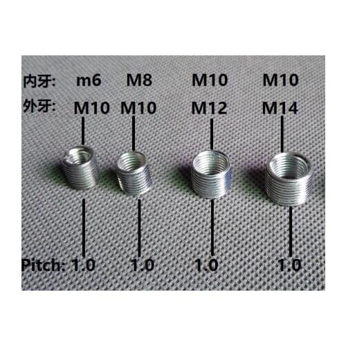 Mix M10 To M6/M8/M12/M14*1.0 Lamp Tooth Tube Converter for Lighting