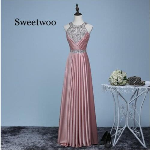 SWEETWOO New Ladies Elegant Party Dress with Diamonds Vestido de novia