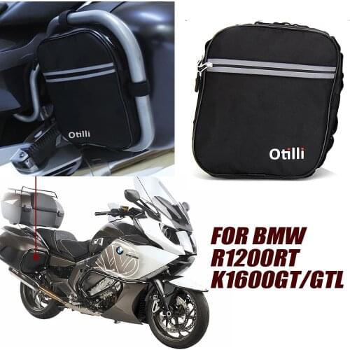 NEW Motorcycle Crash Bar Bags For BMW R 1200 RT K 1600 GT/GTL R1200RT Back Crashbars Frame Bag Storage Bags