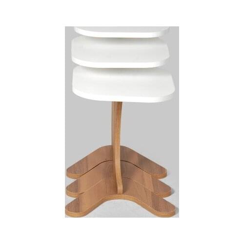 New Modern Compass Life Ayriz Square Zigon Coffee table White Top Walnut Foot coffe table table basse