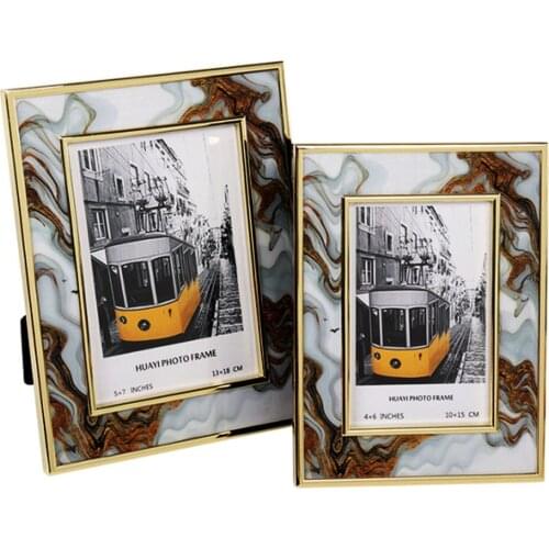 Yakri Golden plated Metal Photo Frame ,Velvet Backboad, Acrylic Panel MPF099